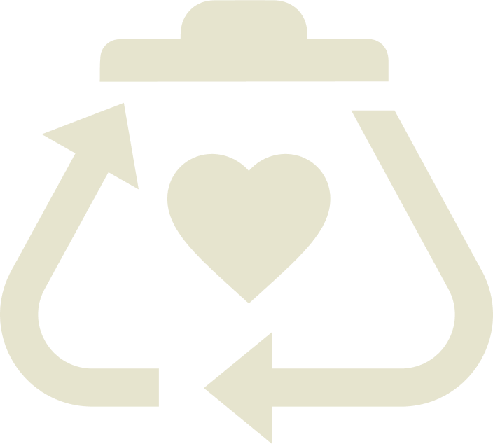 Recycling heart symbol